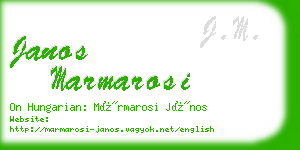 janos marmarosi business card